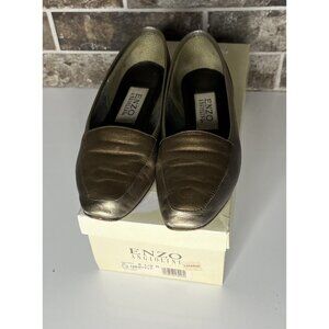 Enzo Angiolini Womens 5.5 M Flats Gold Bronze Liberty Softique Slip On Two Tone